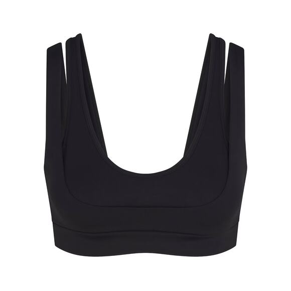 🖤 Nike SKIMS Double Strap Scoop Bra in Obsidian Women M - Picture 1 of 6